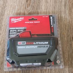 Milwaukee 18v Battery High Output 12.0 Sealed  Brand New 