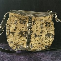 Coach Chelsea Vintage Shoulder Bag With Carriages 