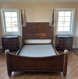 Bedroom set with dresser nightstand and mirror
