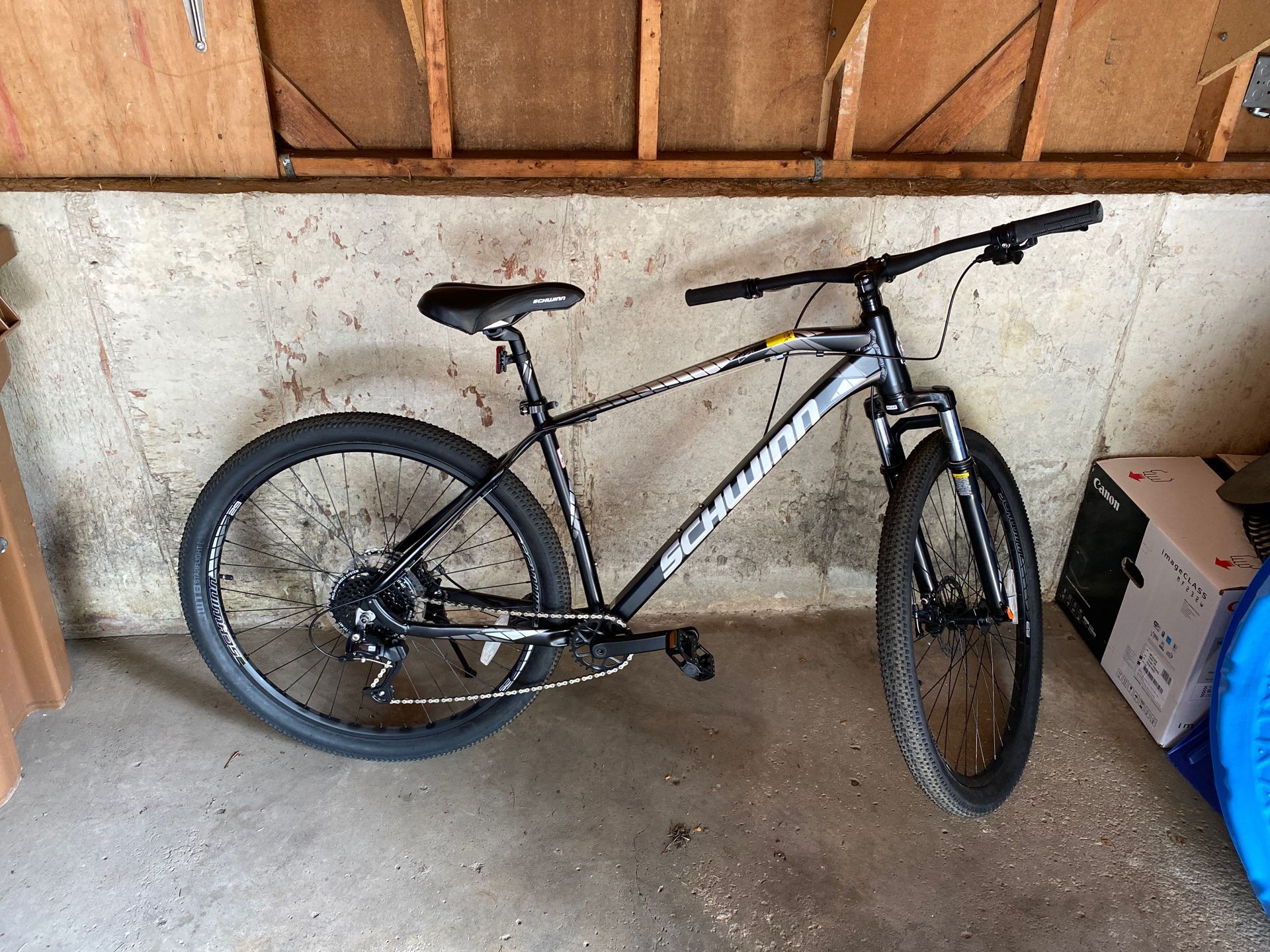 Schwinn Taff Mountain Bike, 24-speed, 29-inch wheels, mens frame, black