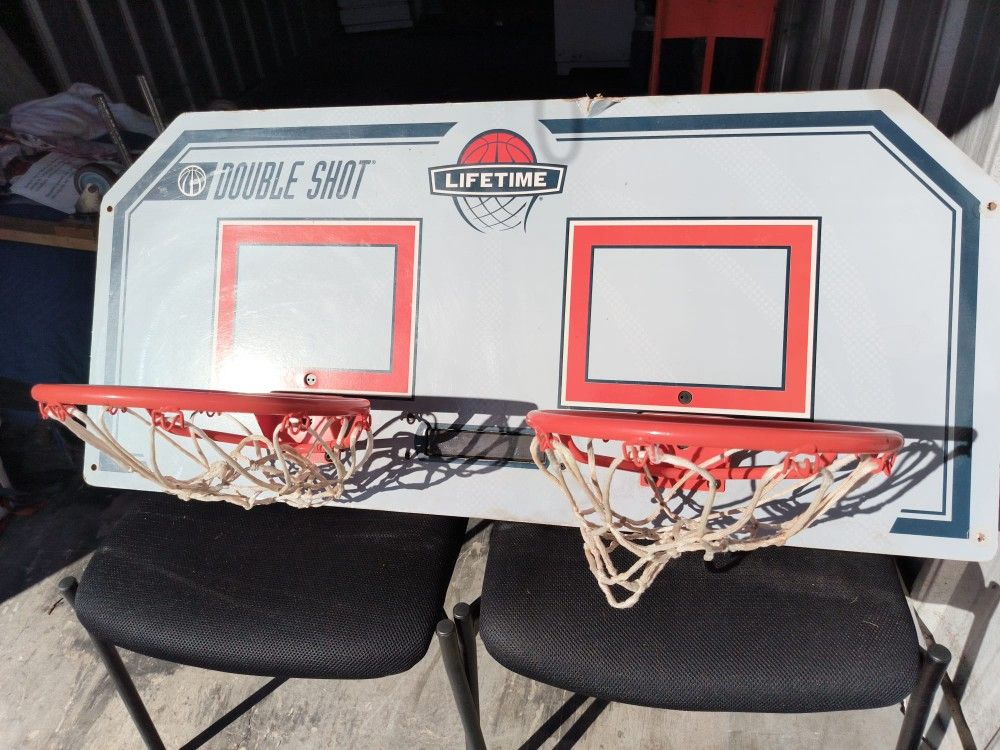 Double SHOT Mini BASKETBALL hoop With Backboard 