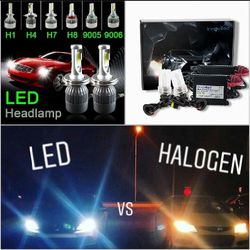 Hid Conversion Kit Lights Or LED Headlight Replacement Bulbs W Fan - Any Ride Truck Car  Bike Ford F150 To Toyota Tacoma Tundra Silverado Tahoe Suv H1