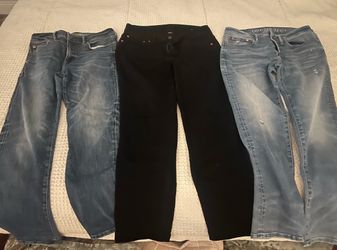 Three Pairs Lot American Eagle Outfitters Men’s Denim Jeans 31x30