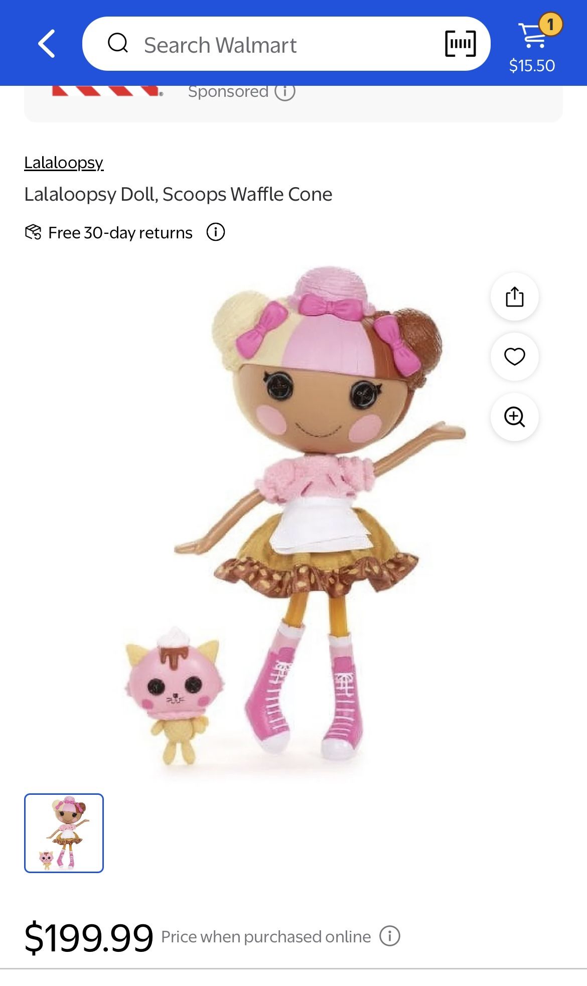 Scoops Waffle Cone lalaloopsy Collectible