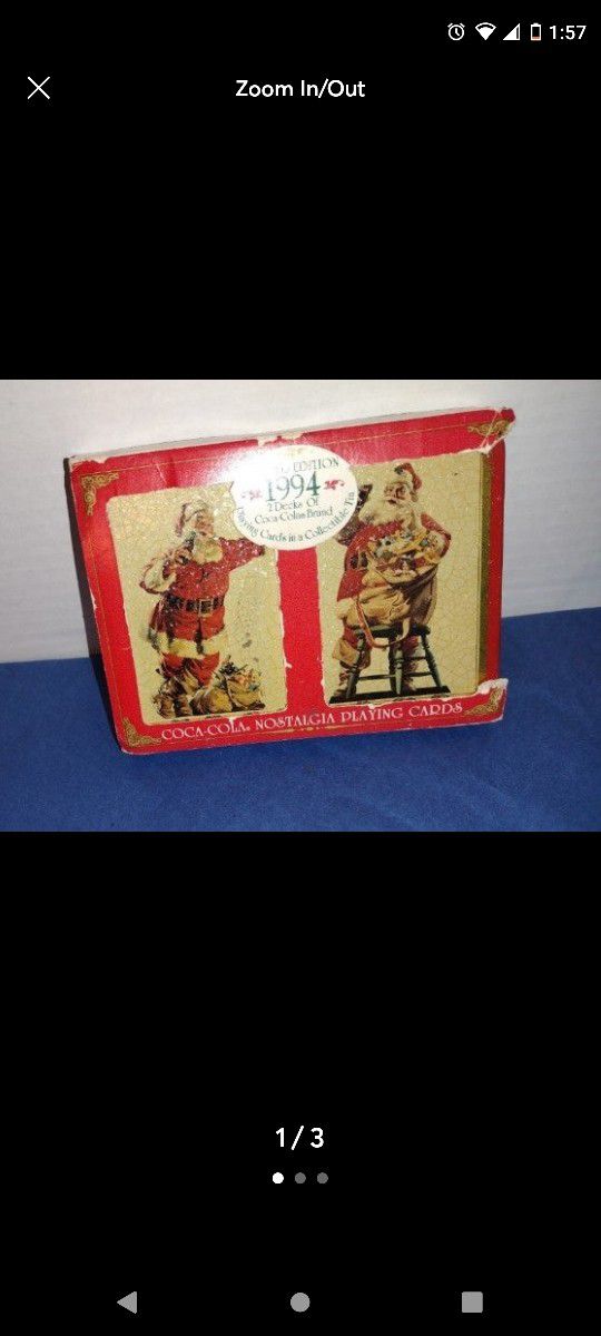 Vintage Coca-Cola Christmas playing cards deck limited edition