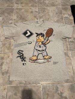 VTG 90’s Chicago White Sox Flintstones Hanna-Barbera Single Stitch AOP Tee XL