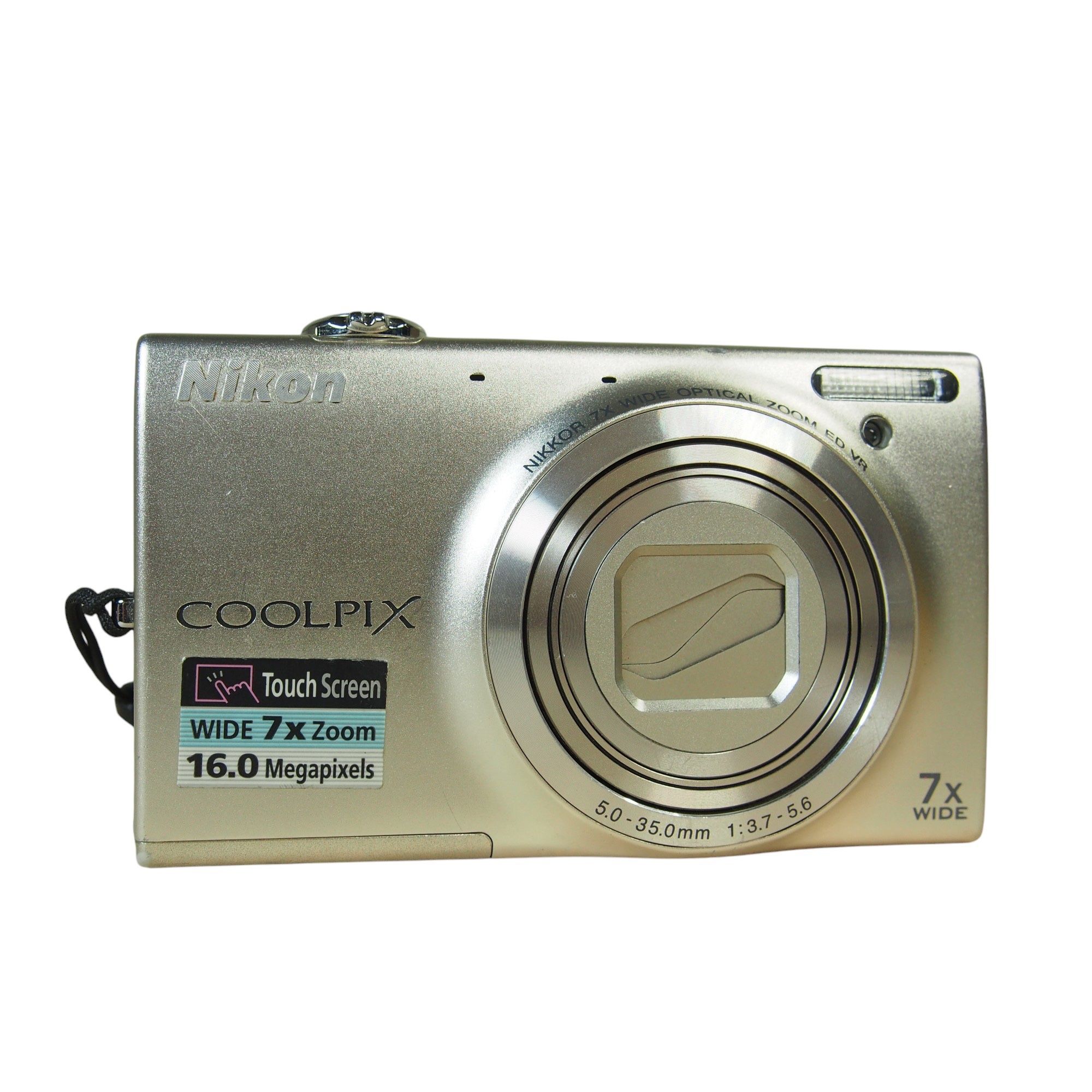 Nikon Coolpix S6100 16.0MP Digital Camera Bundle Silver w/Charger + Battery EUC Comes with: Camera Charger Battery Wrist Strap *Guaranteed to work! FU