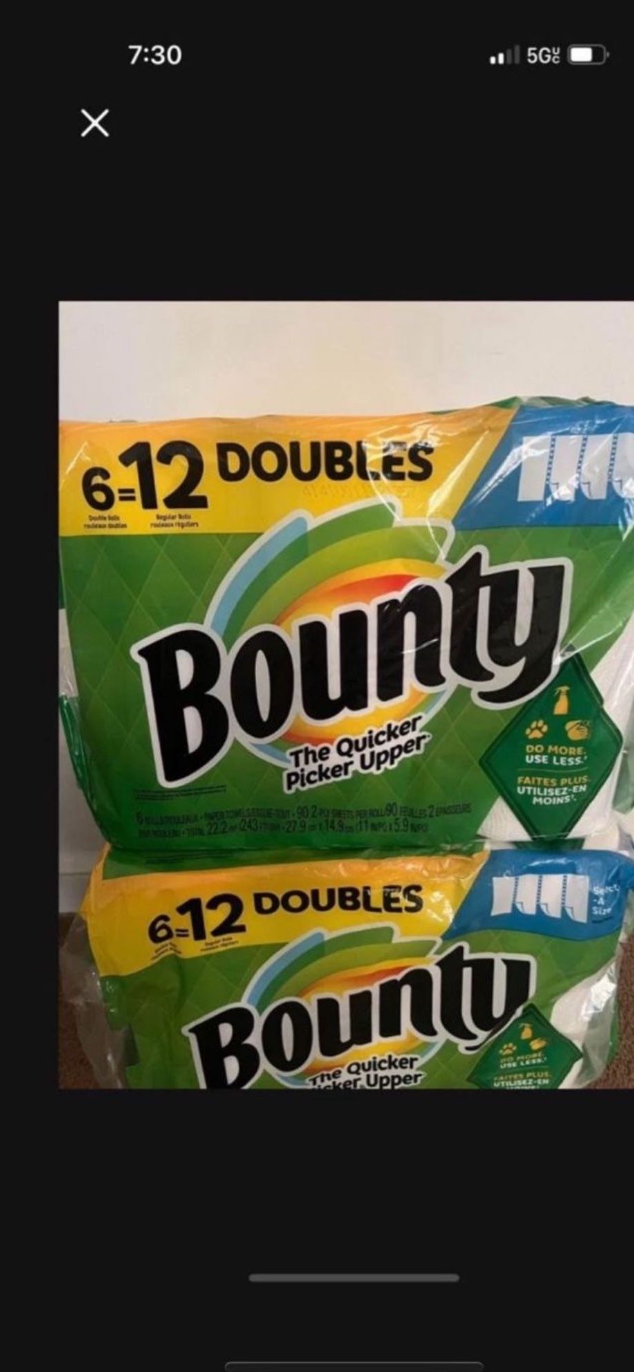 Bounty Paper Towel $12 Each