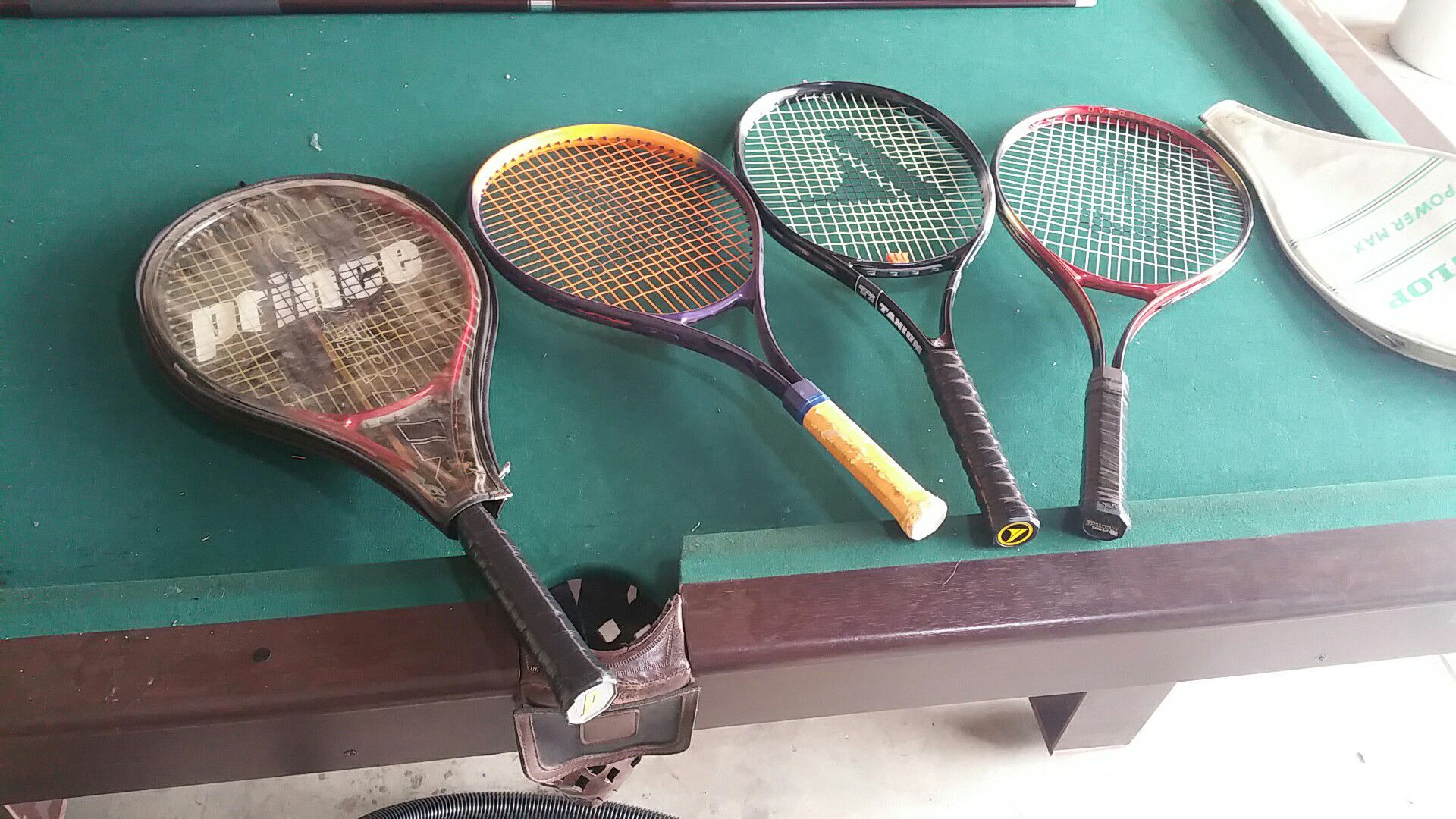 Tennis rackets, different manufacturers, all in great shape