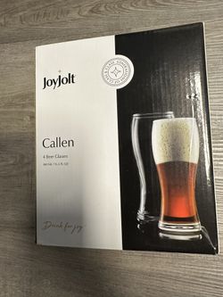 JoyJolt Callen Beer Glasses New In Box
