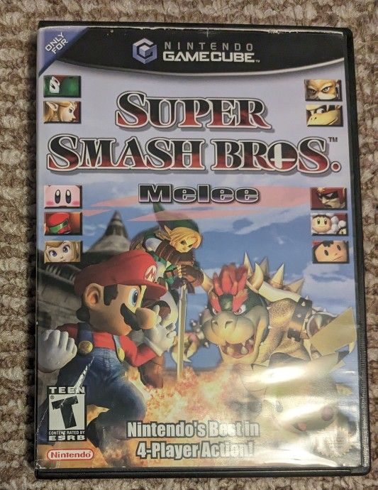 Super Smash Bros Melee (NTSC, 2001) - CIB Disc + Manual (GameCube)