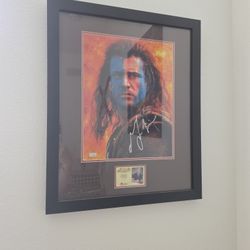 Original Mel Gibson Braveheart Sign Autograph Photo Picture Certificate