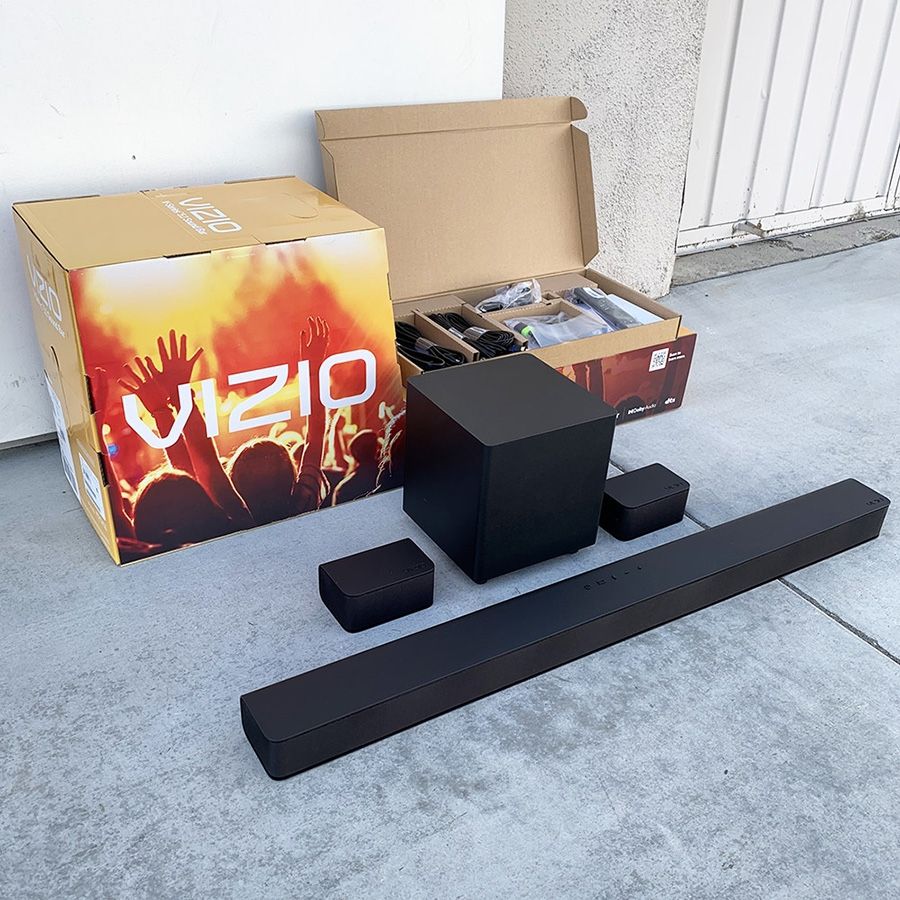 (NEW) $140 (VIZIO) V-Series 5.1 Home Theater Sound Bar Dolby Audio Bluetooth Wireless Subwoofer Voice Assistant (V51x-J6)