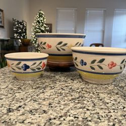 Gibson China Dahlia Mixing Bowl Set 