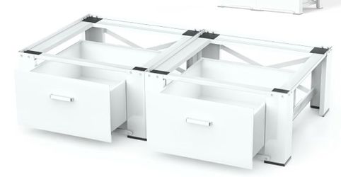Matalde Washer and dryer stand with drawer , laundry pedestal