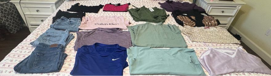 Bundle of woman clothes