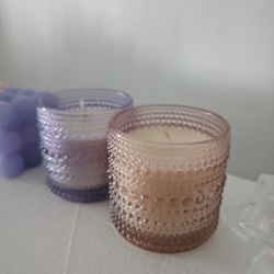 candles and a candle holder, velas y un porta velas 