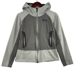 Patagonia Emmilen Jacket Women’s S Gray Full Zip Fleece Mock Neck Zip Pockets SZ SMALL 