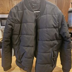  Kenneth Cole New York Black Bomber Jacket Size L