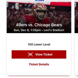 49ers Vs Rams 12/12/2024 Tickets Section 133 
