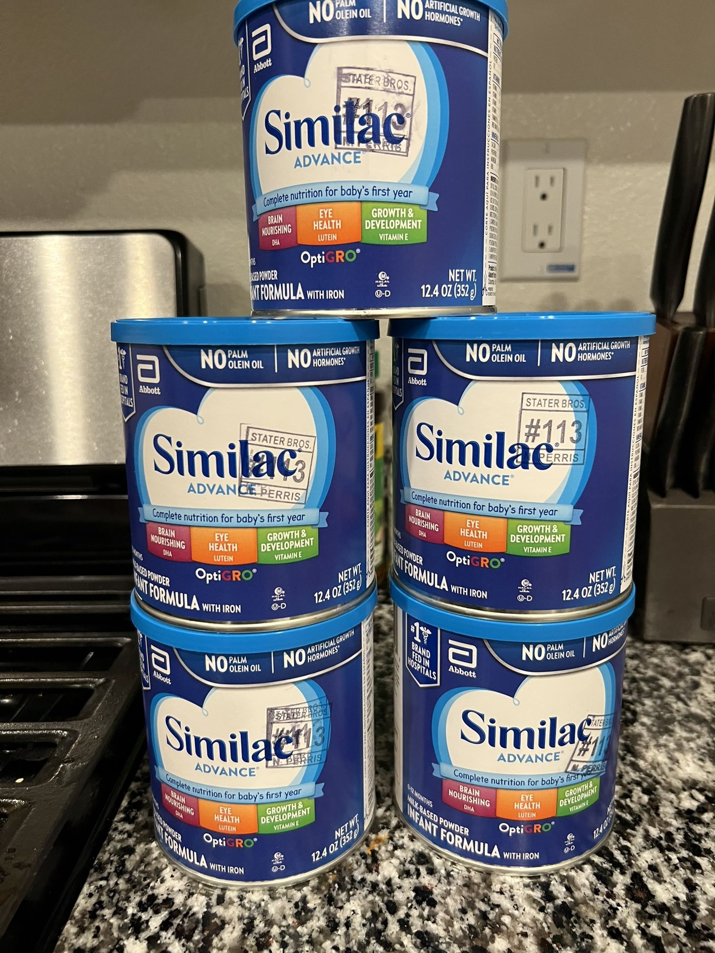 5 Cans Of Baby Formula