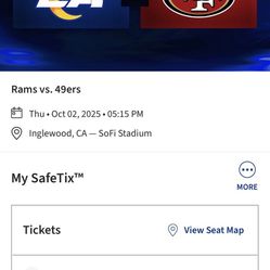 49ers Rams 2ND LEVEL ( 2 Tickets “ 