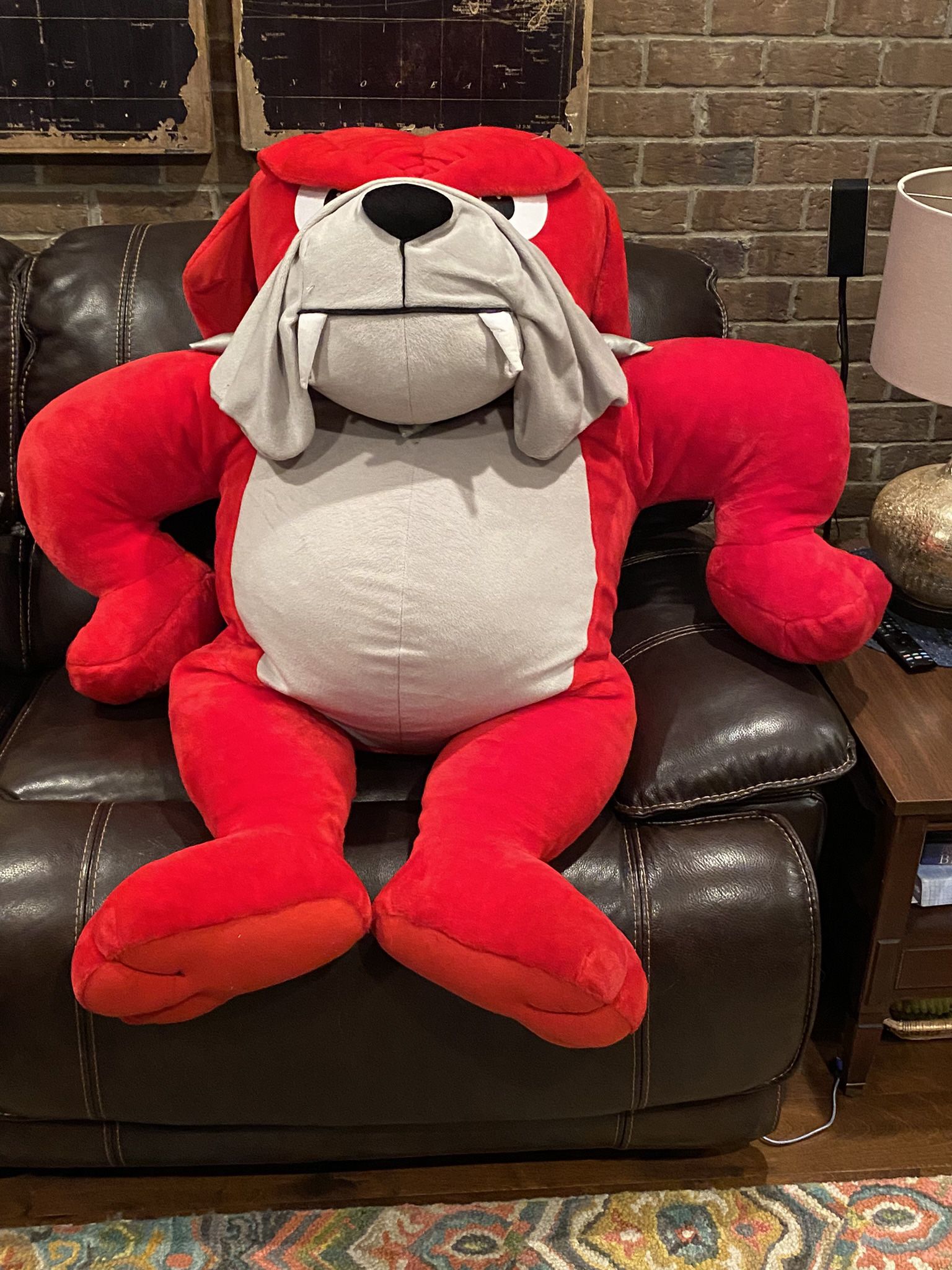 Very Large Stuffed Red Dog