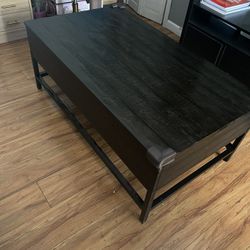 Wood Coffee Table With Storage