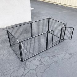 $55 (New in box) Heavy duty 24” tall x 32” wide x 6-panel pet playpen dog crate kennel exercise cage fence play pen 