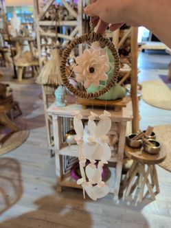 Seashell Dream Catcher Wall Hanging