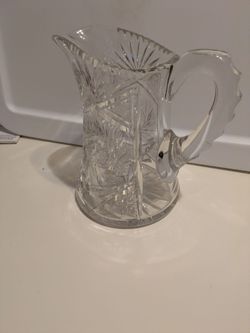 Cut glass pitcher