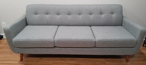 86” Gray Sofa/Couch with cushions
