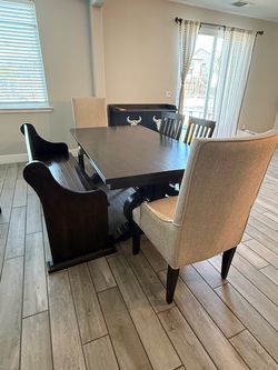 Dining Table with Chairs and Bench