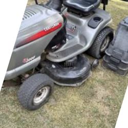 Mower With Plow And Deck Tripple Bagger Like New 