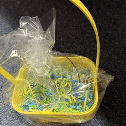 Small yellow Easter basket