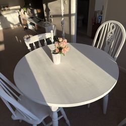 Wood dining table height 30”width 42”