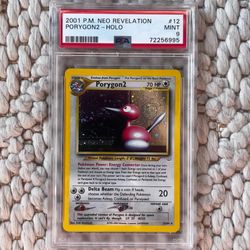 PSA 9 MINT Porygon2 12/64 HOLO RARE Neo Revelation Vintage Slab Pokemon