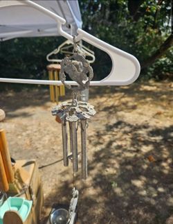 Vintage Pewter Rabbit Wind Chime