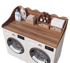 Tribesigns 2-Tier Washer Dryer Countertop with Shelf, Wave Edge Laundry Topper for Laundry Room Organization Brand New still in the box E756