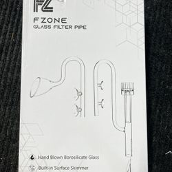 FZONE Aquatic Glass Lily Pipe Set with Lily Skimmer Inflow and Lily Outflow for Aquarium Filter 5/8''(16/22mm) Tubing