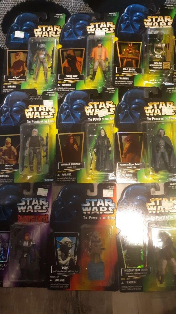 Star Wars figures unopened