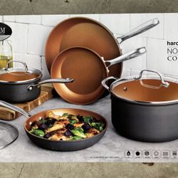 8 Piece Set Hard Anodized Non-Stick Cookware