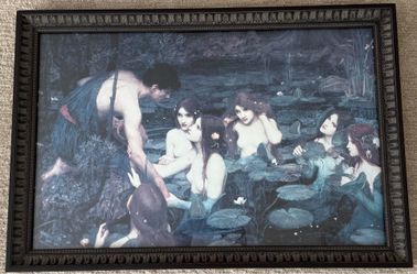 Professionally framed print, "Hylas and the Nymphs" by John William Waterhouse