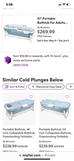 Luxury foldable bathtub