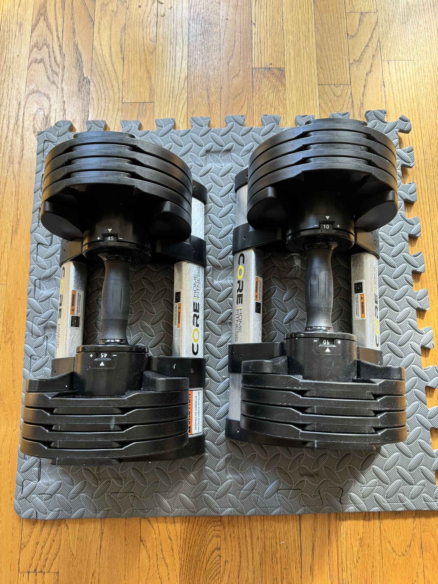 Core Fitness Adjustable Dumbells (Like New!)