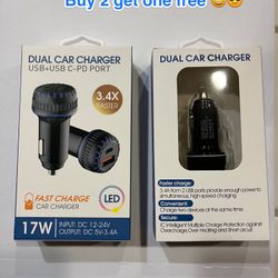 Car Charger Usb & C Connection 
