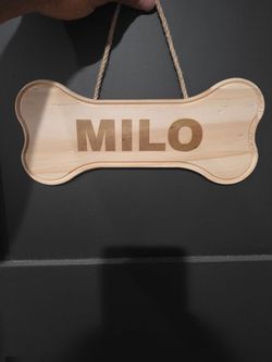 Personalized Wooden Dog Bone Sign