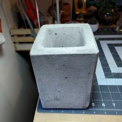 Tall Square Cement Pot Planter Indoor Outdoor Garden 
