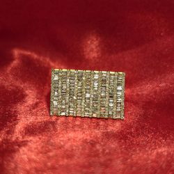 10k Yellow Gold Diamond Baguette Pinky Ring 2.00 ctw