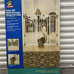 New Extra Tall Pet Gate: 29” -52” W x 41” H